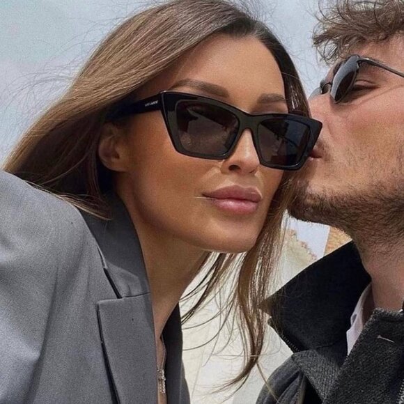 ?️ New Saint Laurent SL276 MICA 061 Sunglasses - Cyclamen Frame, Khaki Lenses main image 5
